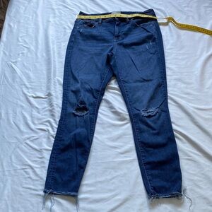 Universal Thread Dark Blue Distressed Skinny Jeans